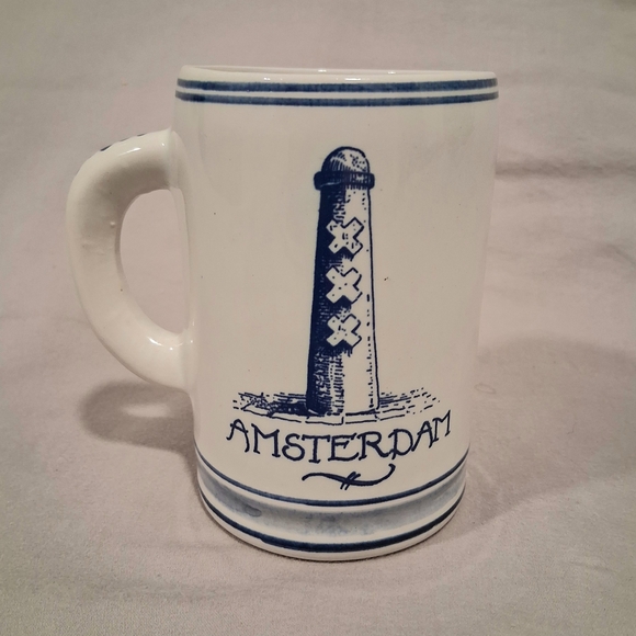 Amsterdam Delft Blue Hand-Painted Mug - Holland - #'443 - Amsterdam Motto - Picture 2 of 8